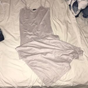 Grey suede dress